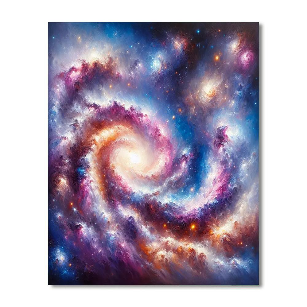Artistic Galaxy Exploration Painting Number Kit