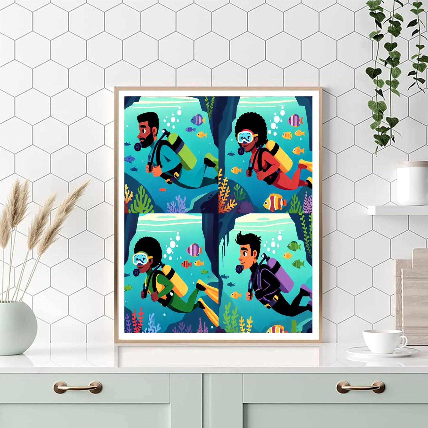 Daring Divers Numbered Painting Kits
