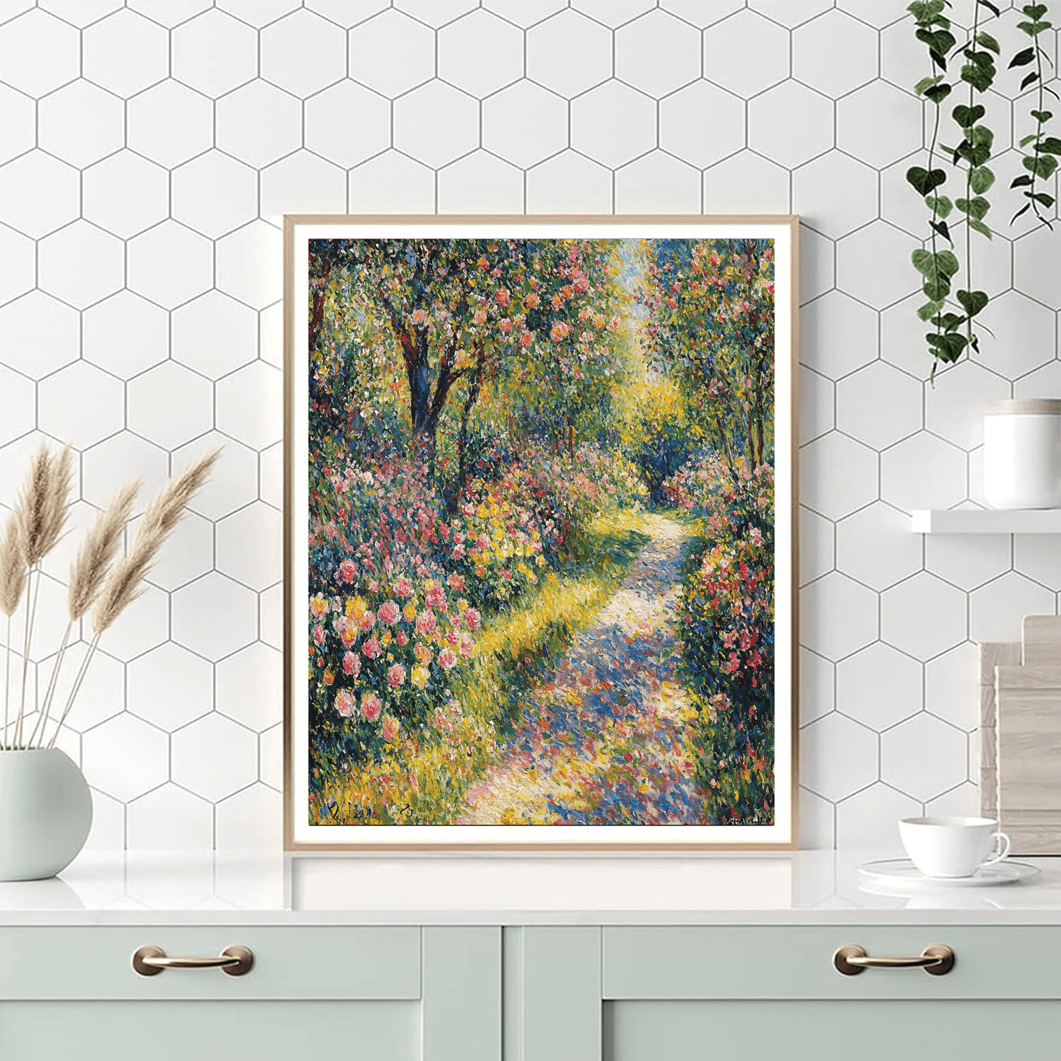 Pierre-Auguste Renoir Inspired Vibrant Garden Dance  Paint By Color
