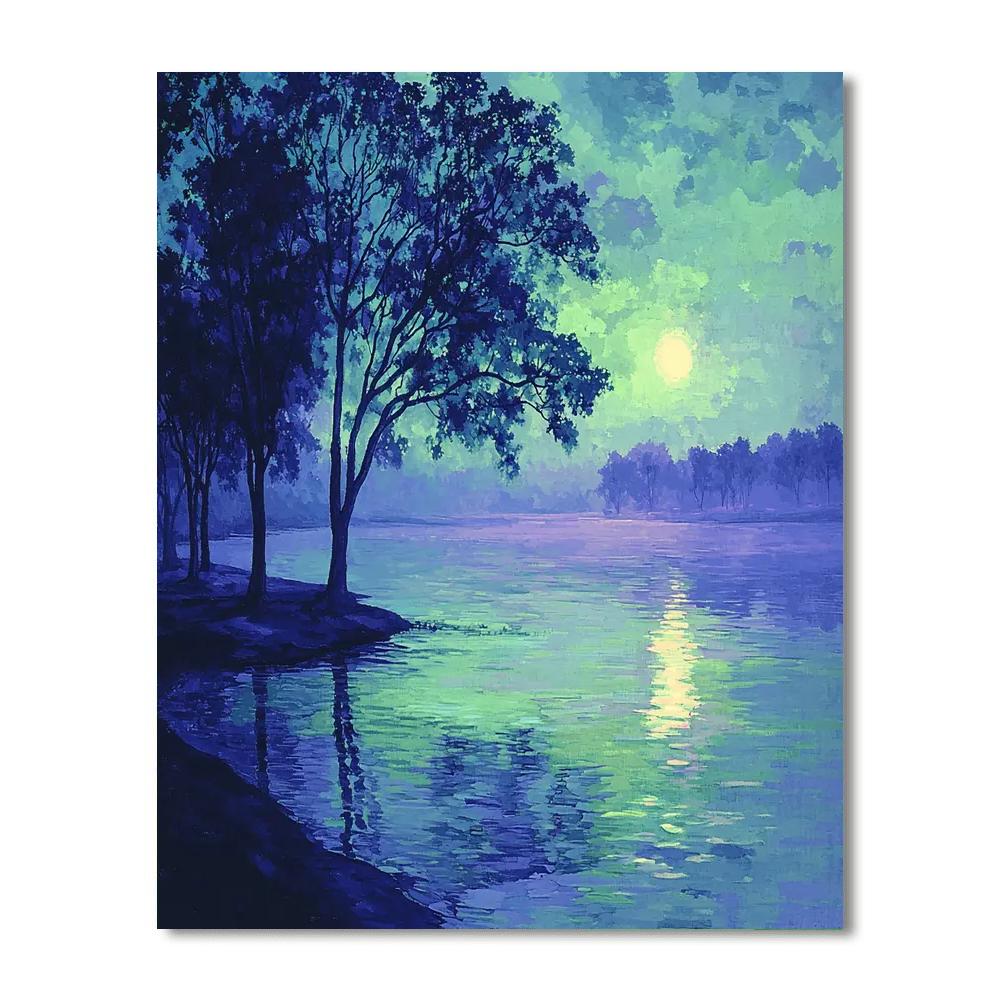 Georges Seurat Inspired Velvet Horizons  Number Painting