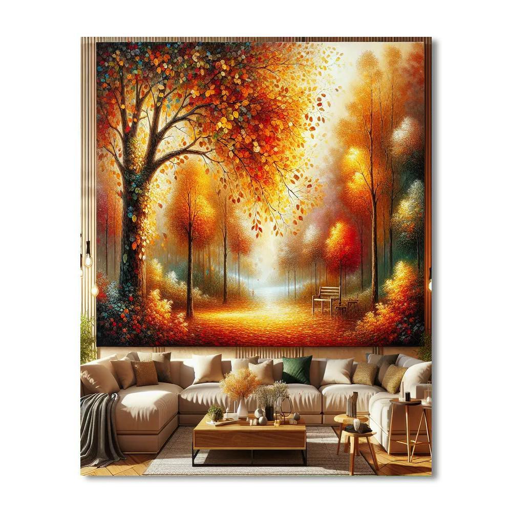 Rustic Autumn Charm Paint By Number