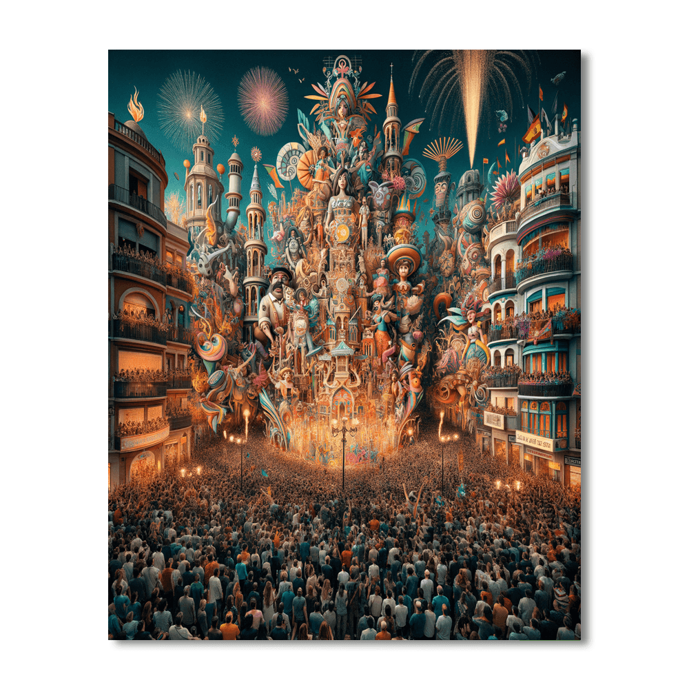 Fallas - Spain Number Painting