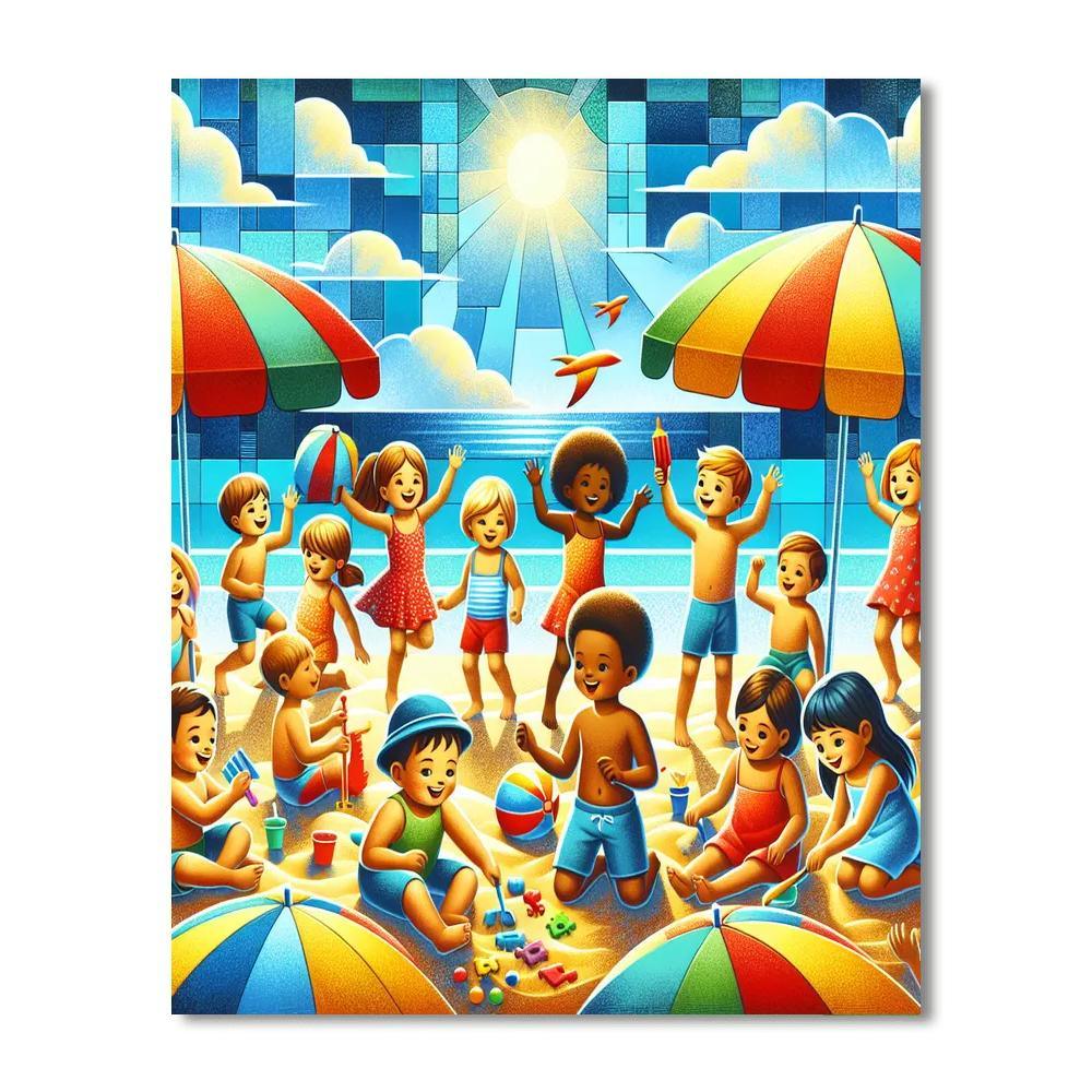 Summertime Fun Number Painting