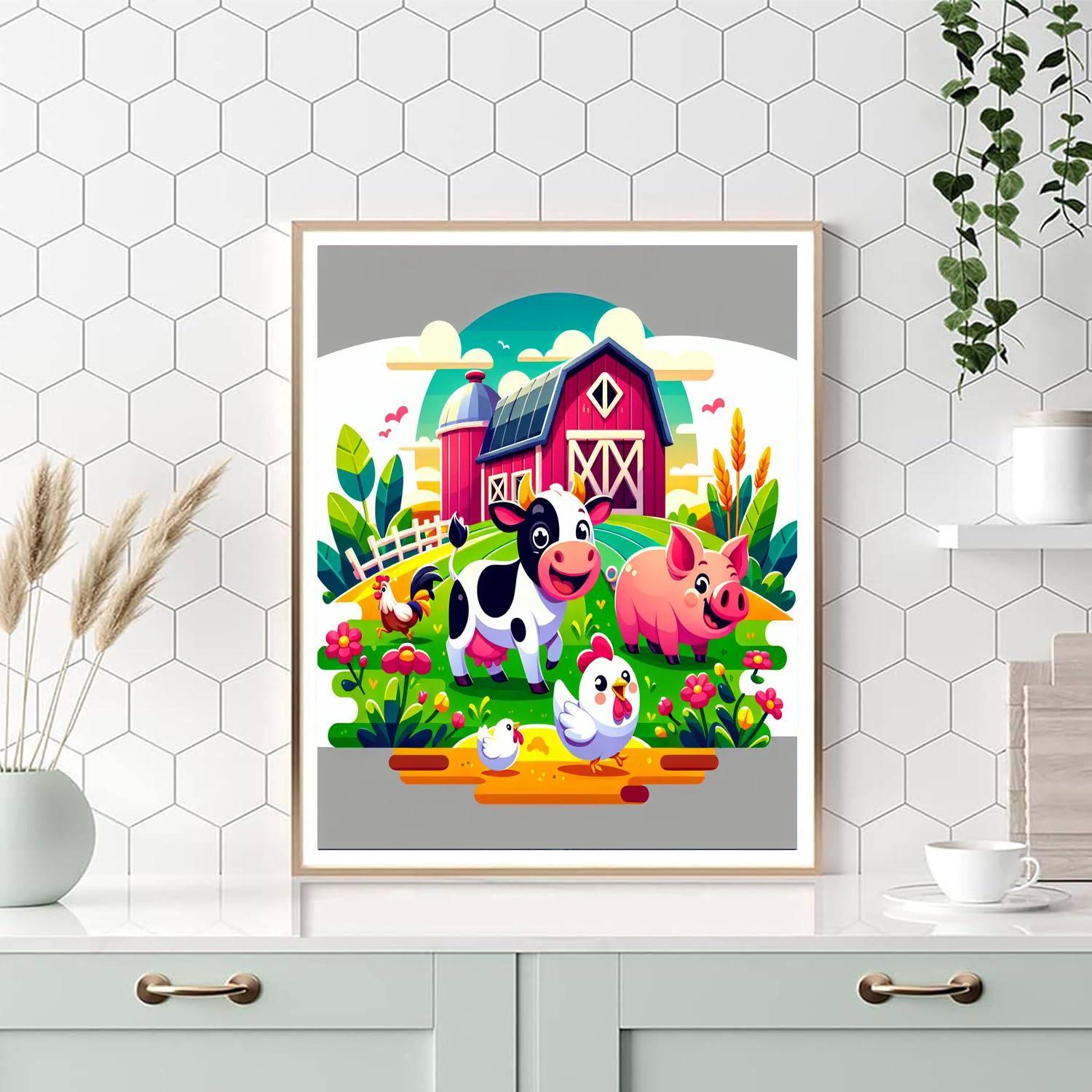 Fantastic Farmyard Friends Numbered Painting Kits