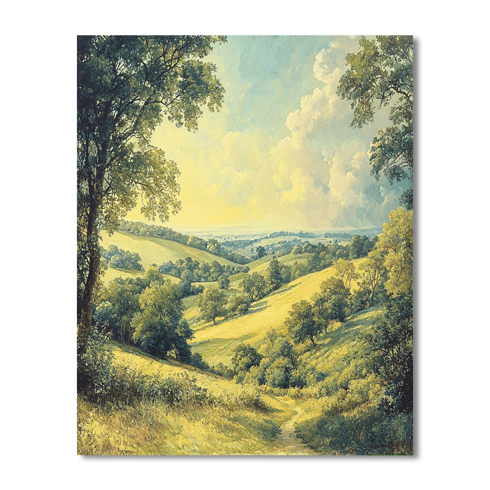 John Constable Inspired Pastoral Countryside Bliss  Numbered Painting Kits
