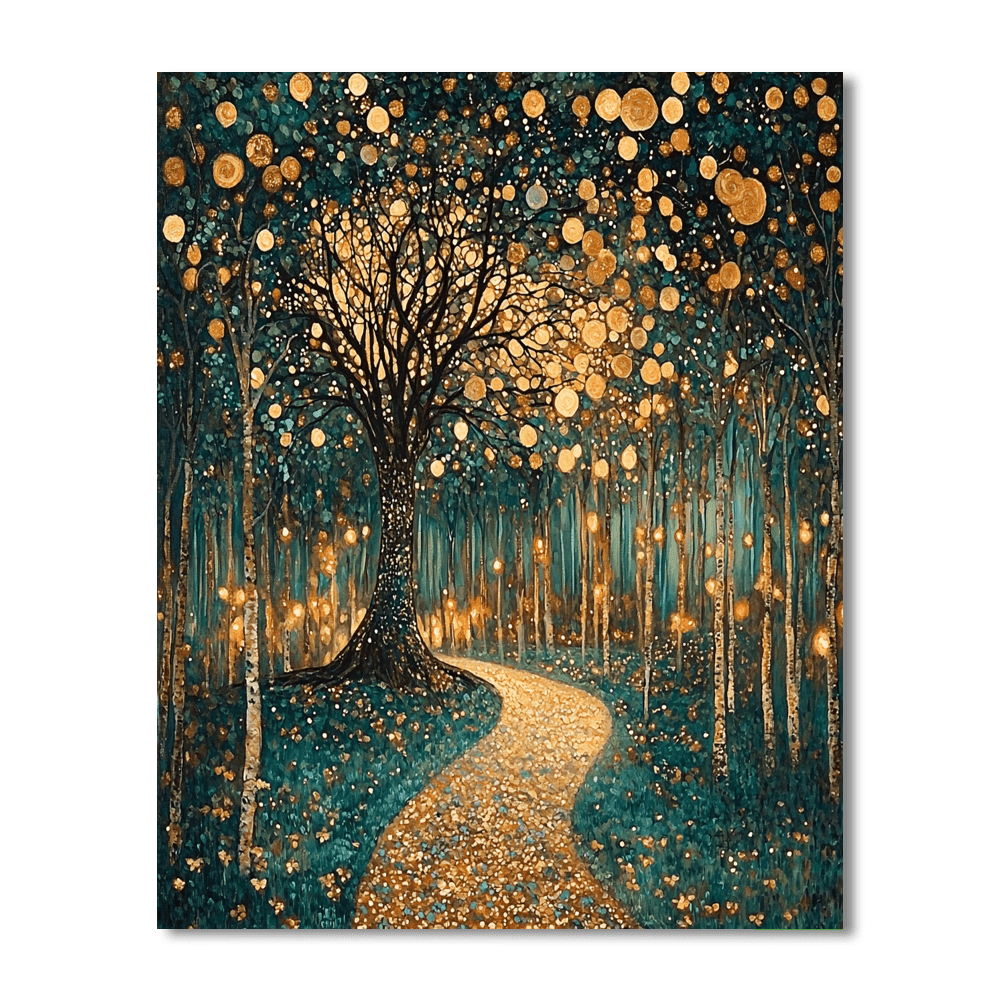 Gustav Klimt Inspired Ethereal Woodland  Paint By Numbers