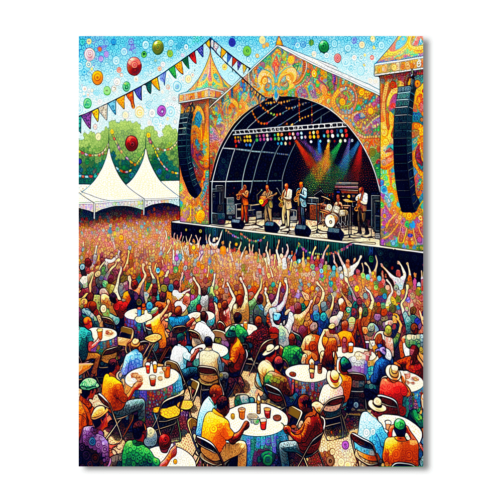 The New Orleans Jazz & Heritage Festival Paint By Color