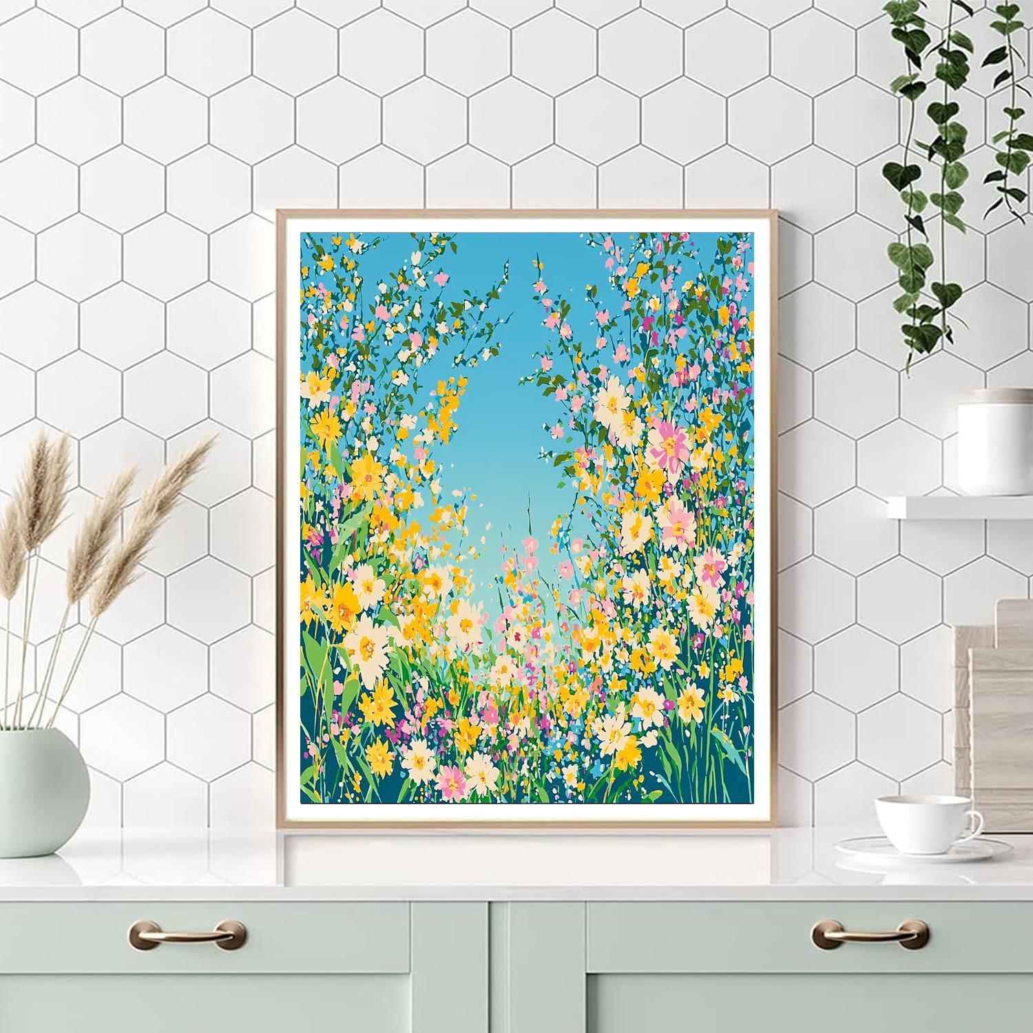 Hiroshige Inspired Dreams Of A Spring Meadow  Painting Number Kit