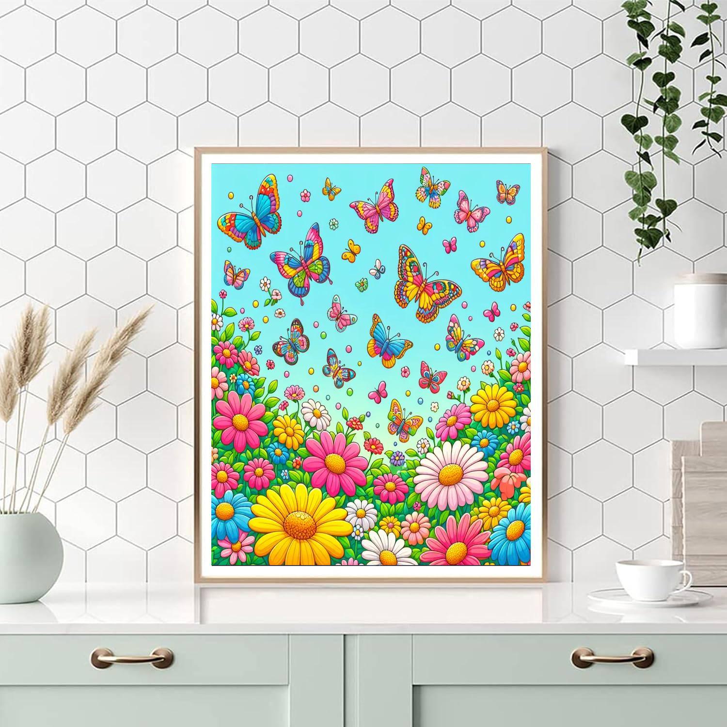 Butterfly Blossom Paint By Numbers