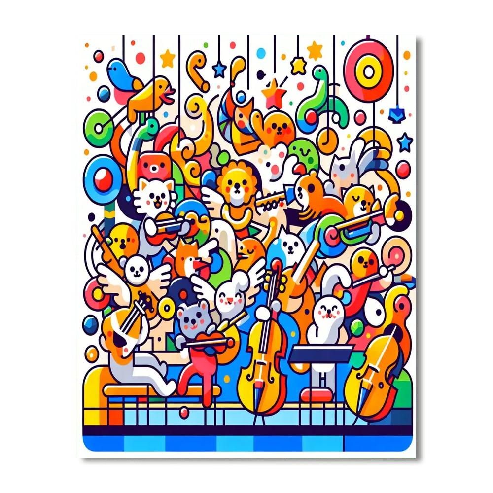 Funky Funk Band Paint By Numbers Art