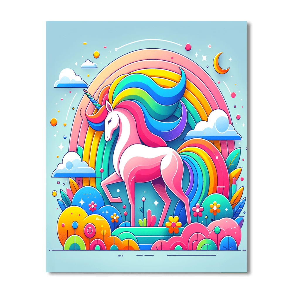 Rainbow Unicorn Dream DIY Paint By Numbers