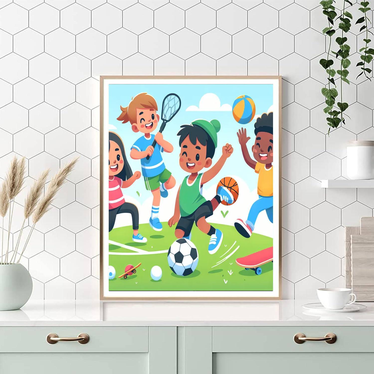 Sports Fun Painting By Numbers Kit