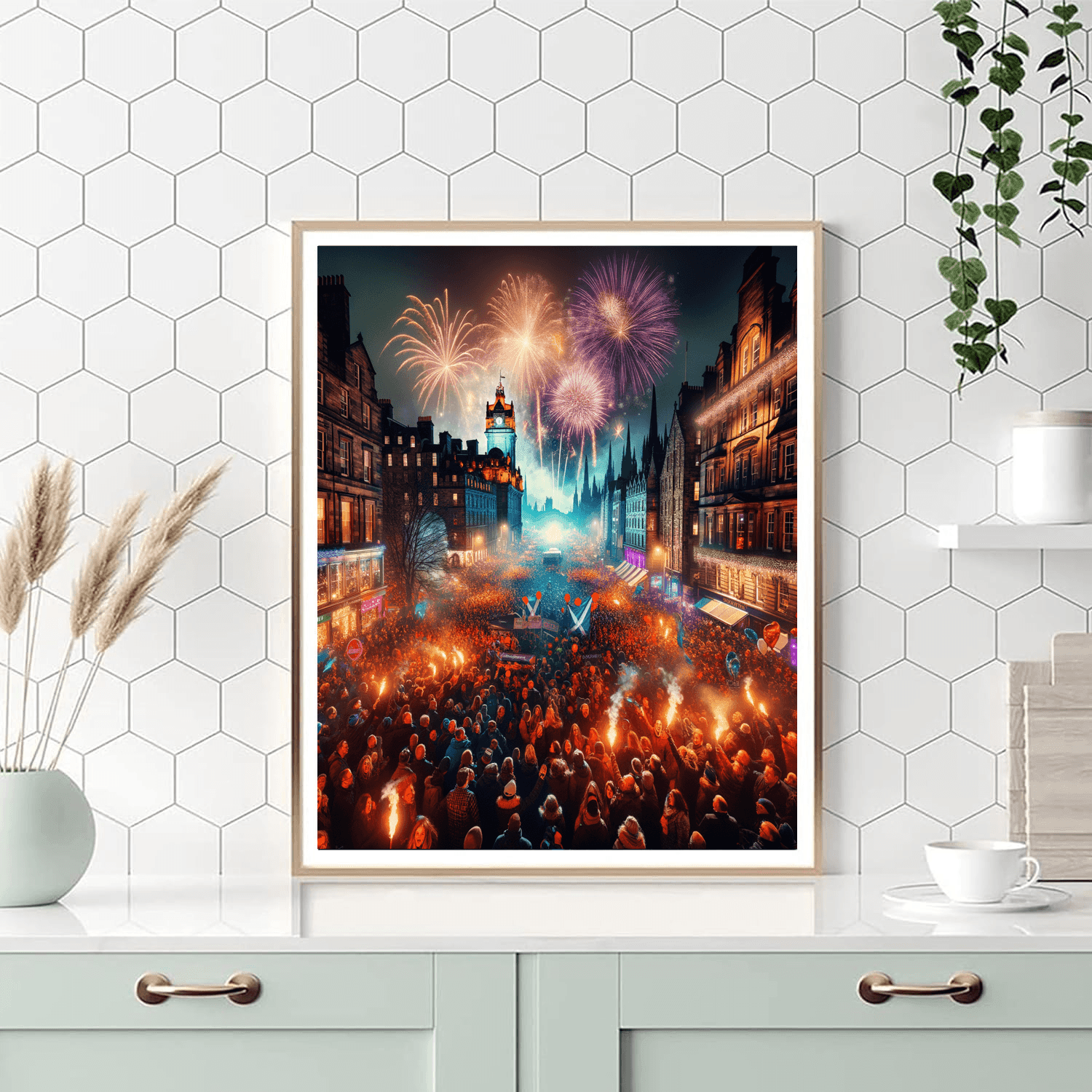 Hogmanay New Year's Celebration - Edinburgh, Scotland DIY Paint By Numbers