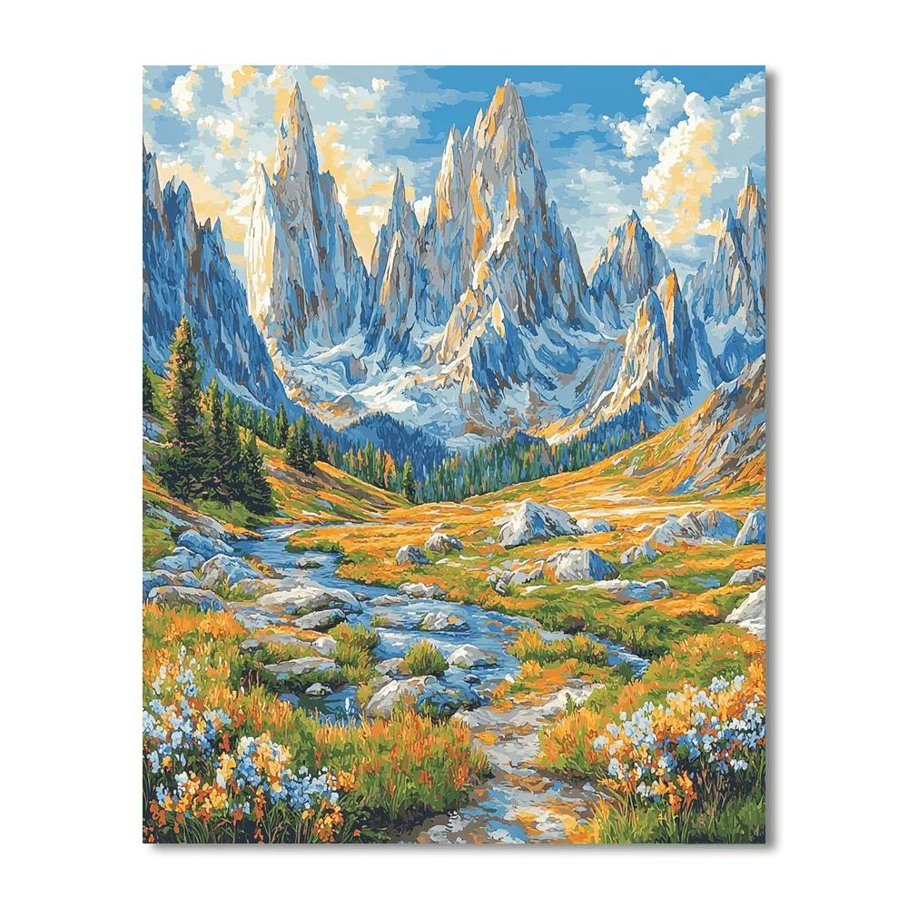 Michelangelo Inspired Mountain Echo  Painting Number Kit