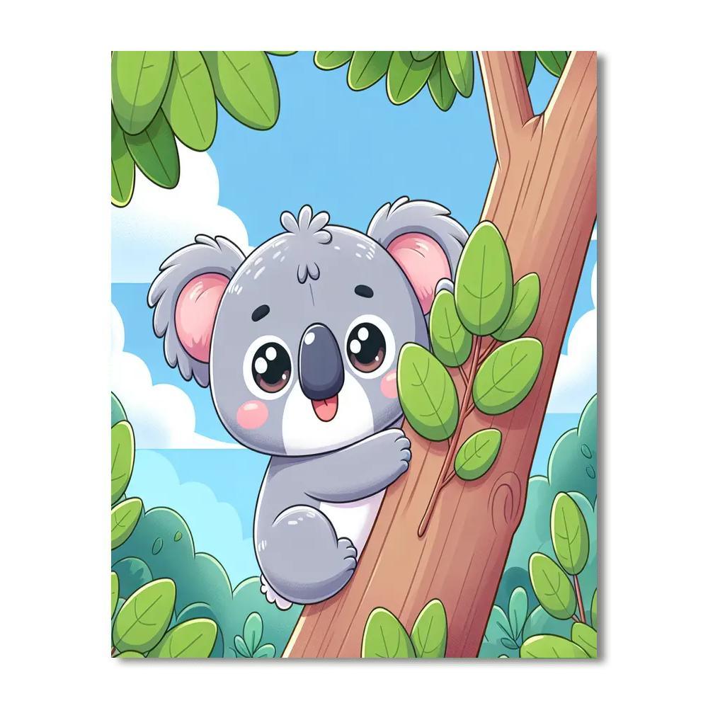 Curious Koala Climber Paint By Number