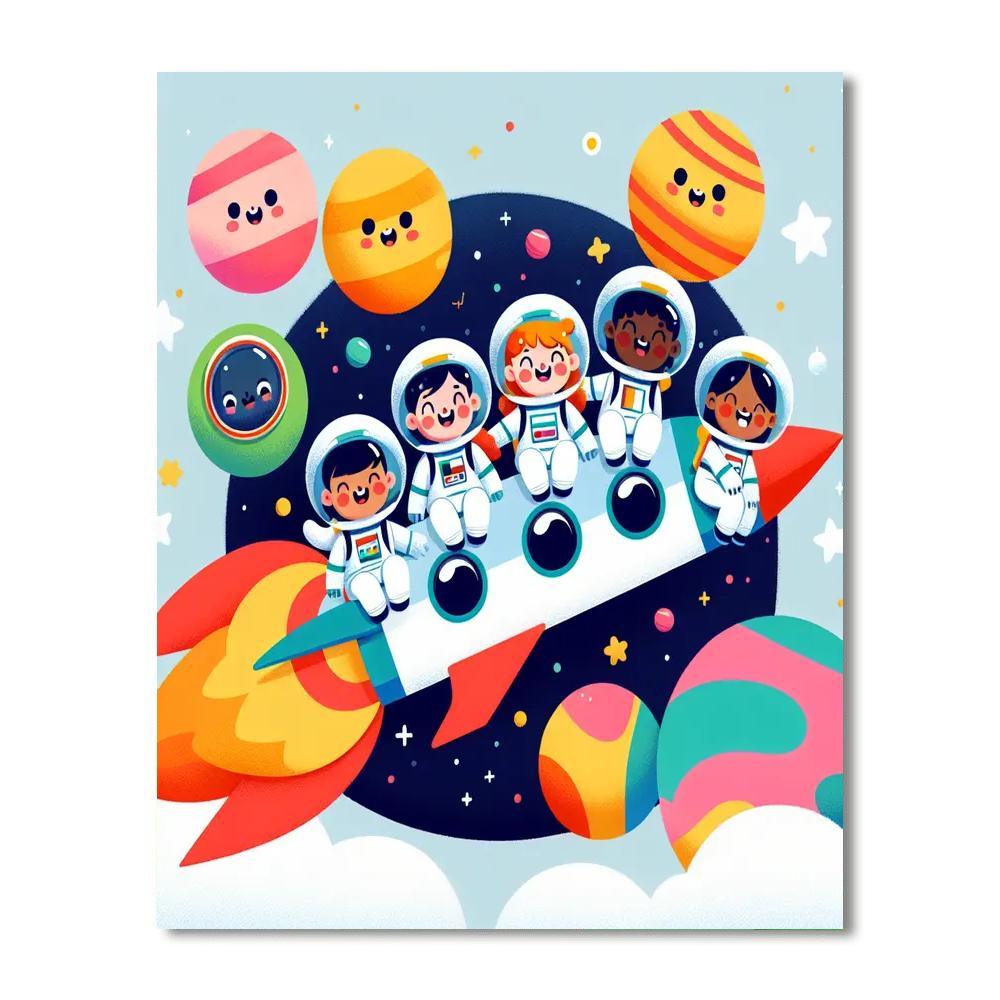 Exploring Space With Friends Numbered Painting Kits