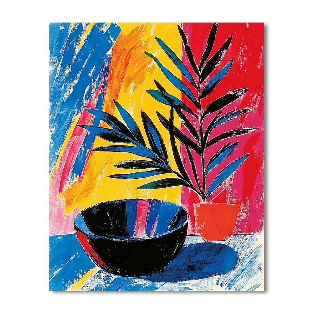 Matisse Inspired Dynamic Forms  Number Painting