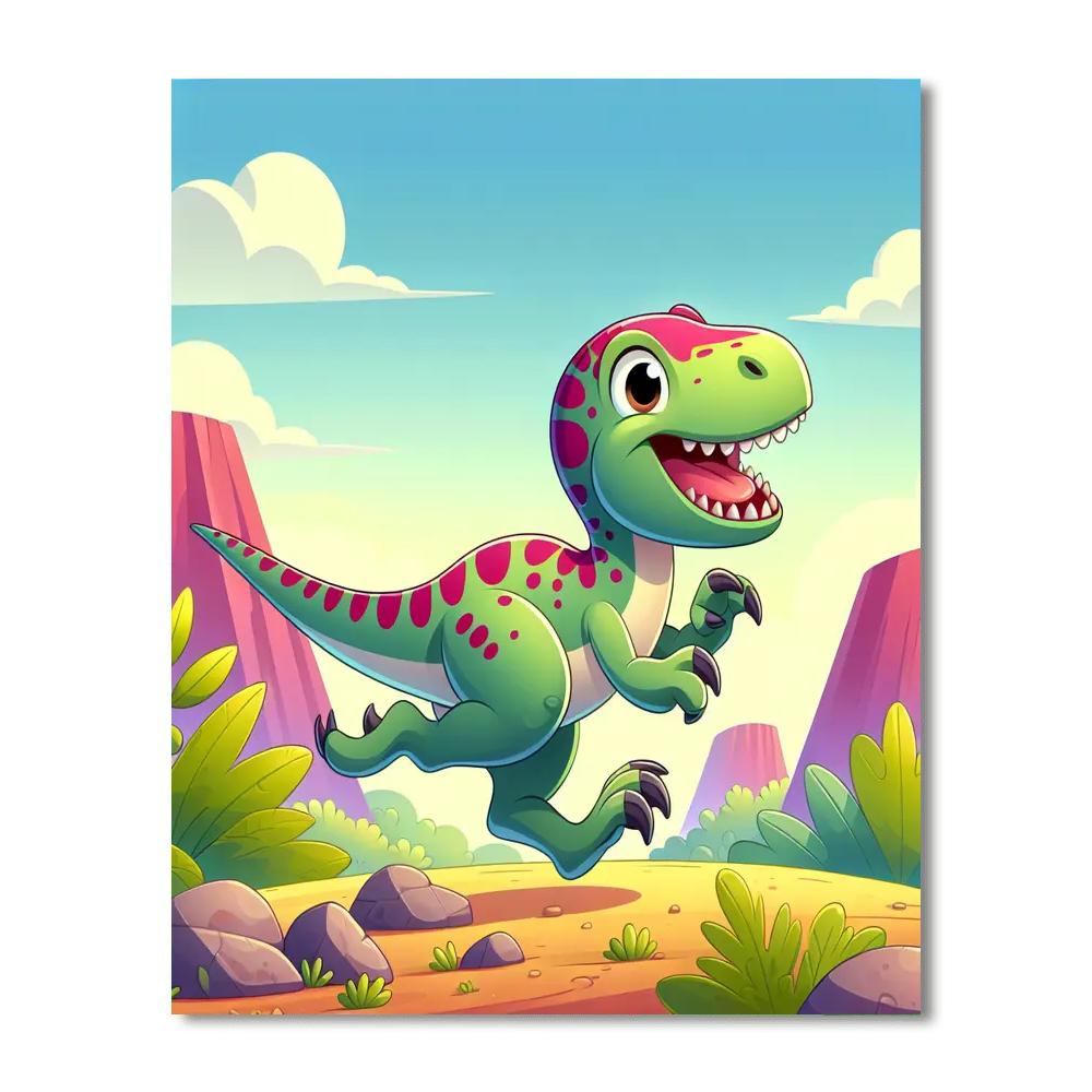 Excited Raptor Numbered Painting Kits