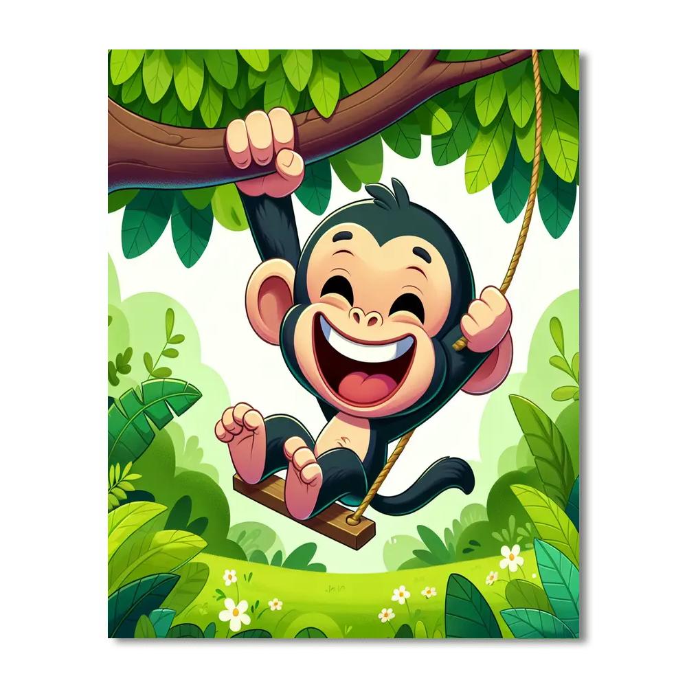 Cheery Chimpanzee Paint By Color