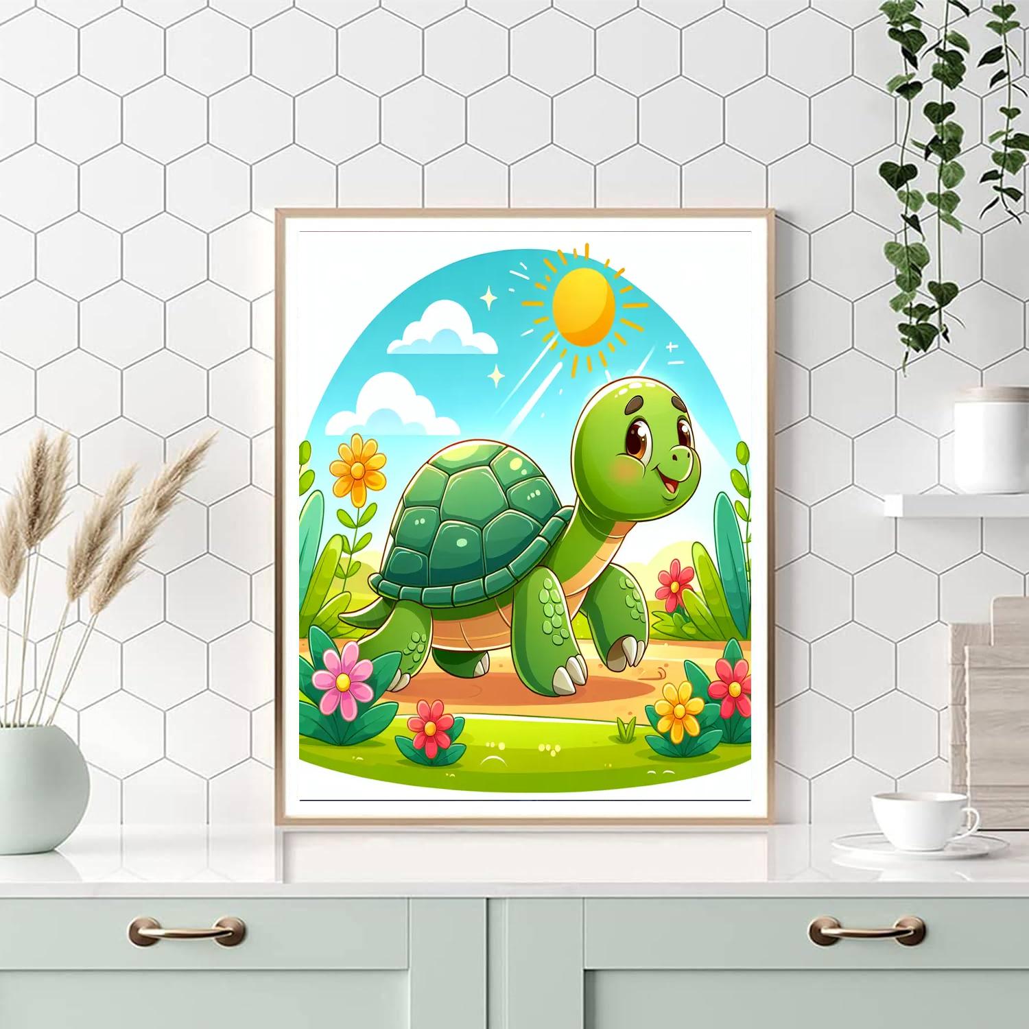 Friendly Tortoise DIY Paint By Numbers