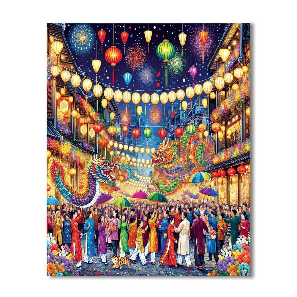 Tet Nguyen Dan - Vietnam Painting By Numbers Kit