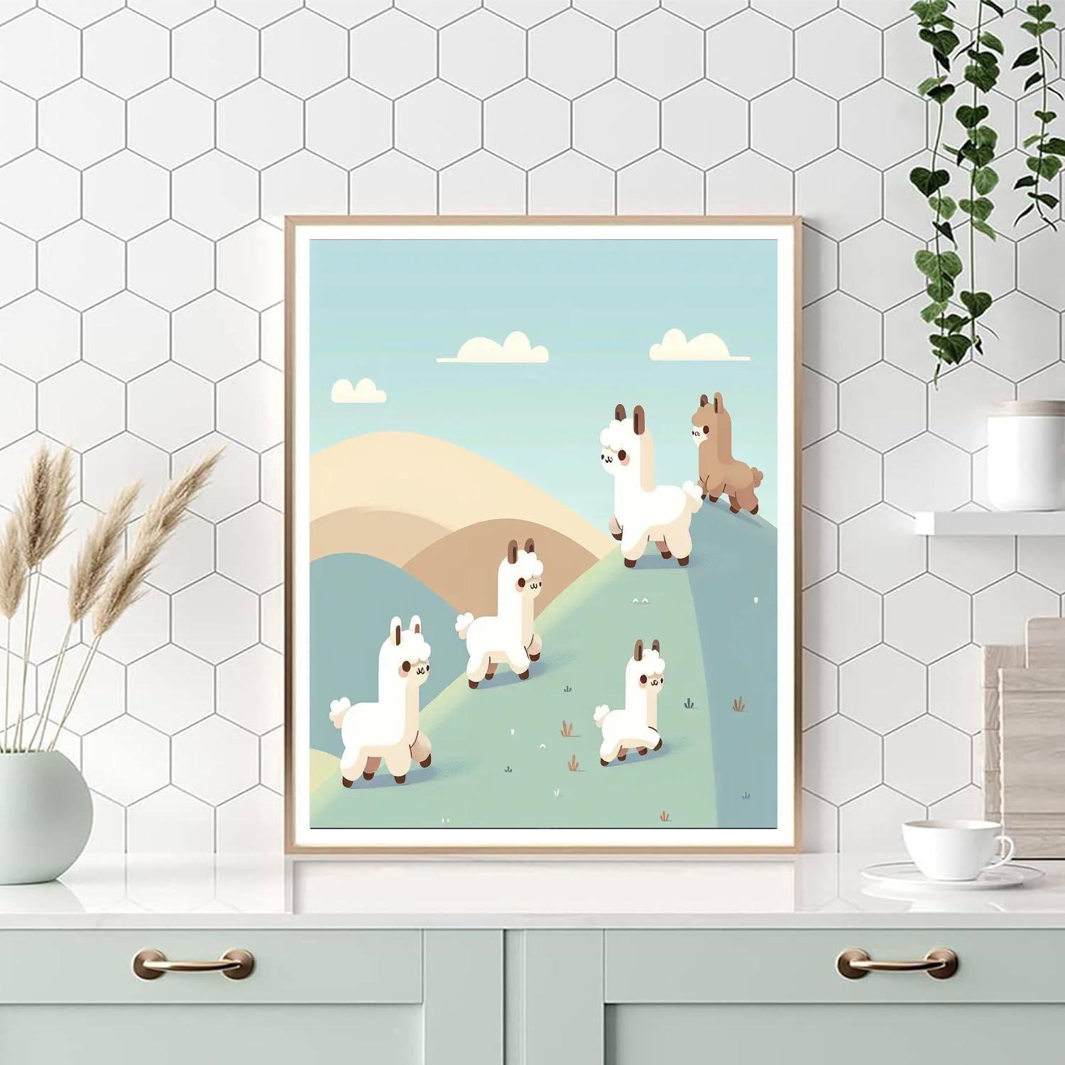 Adventurous Alpaca Adventure Number Painting