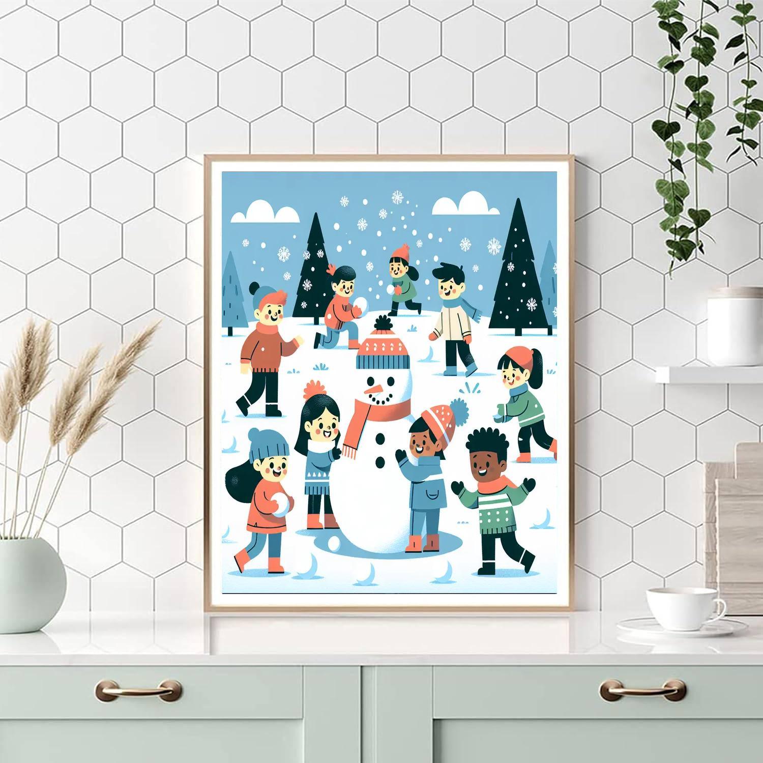 Winter Snowland Fantasy Paint By Color