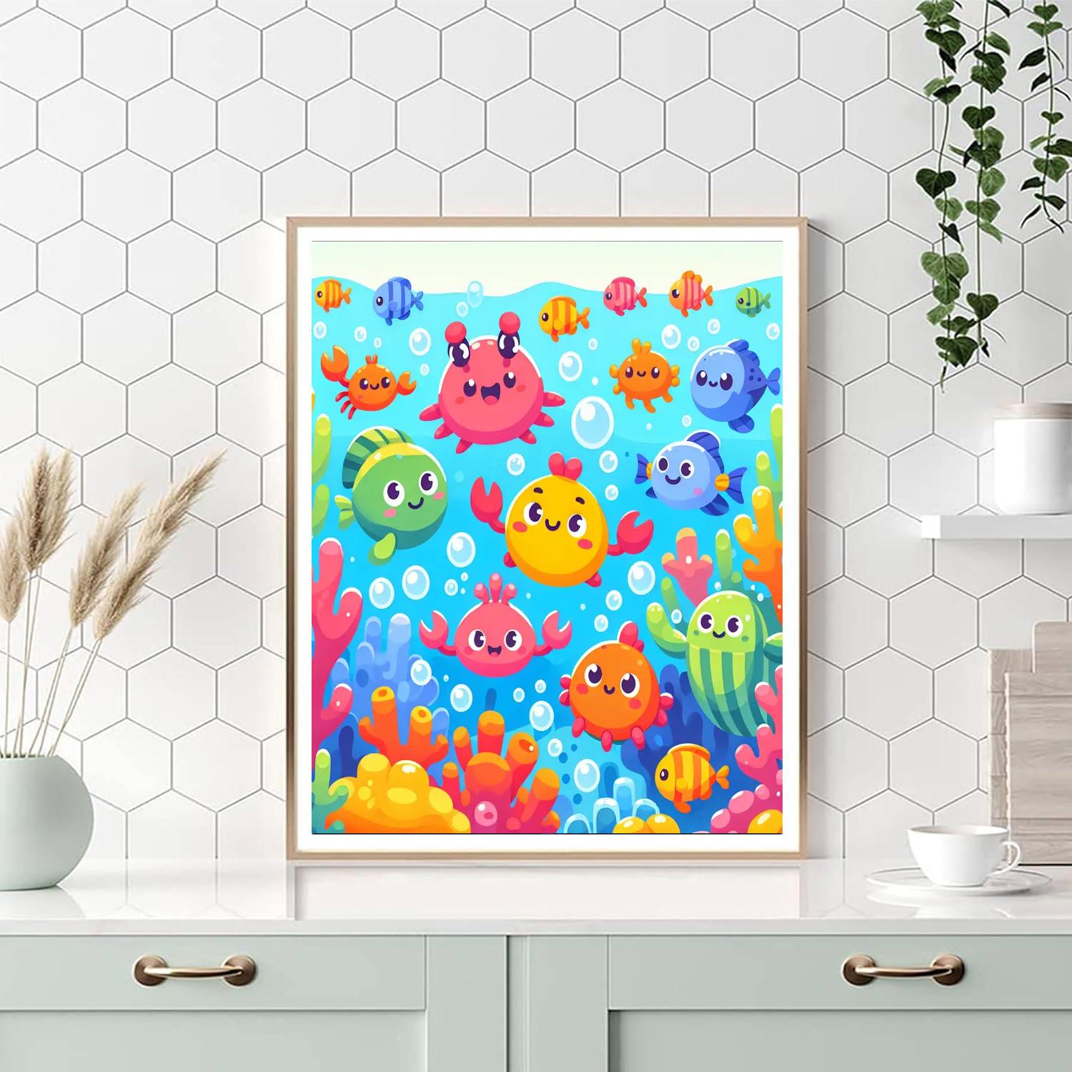 Rainbow Reef Revelry Numbered Painting Kits