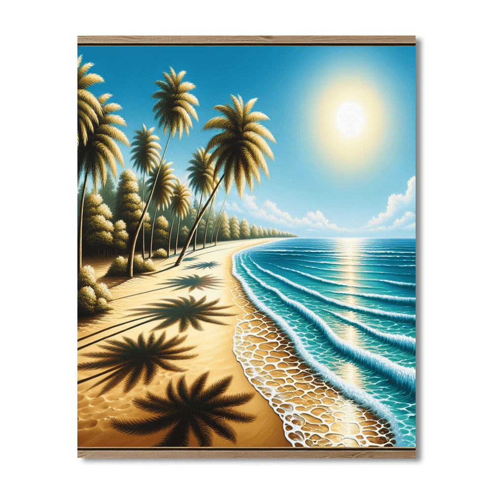 Sunlit Beach Escape Painting Number Kit