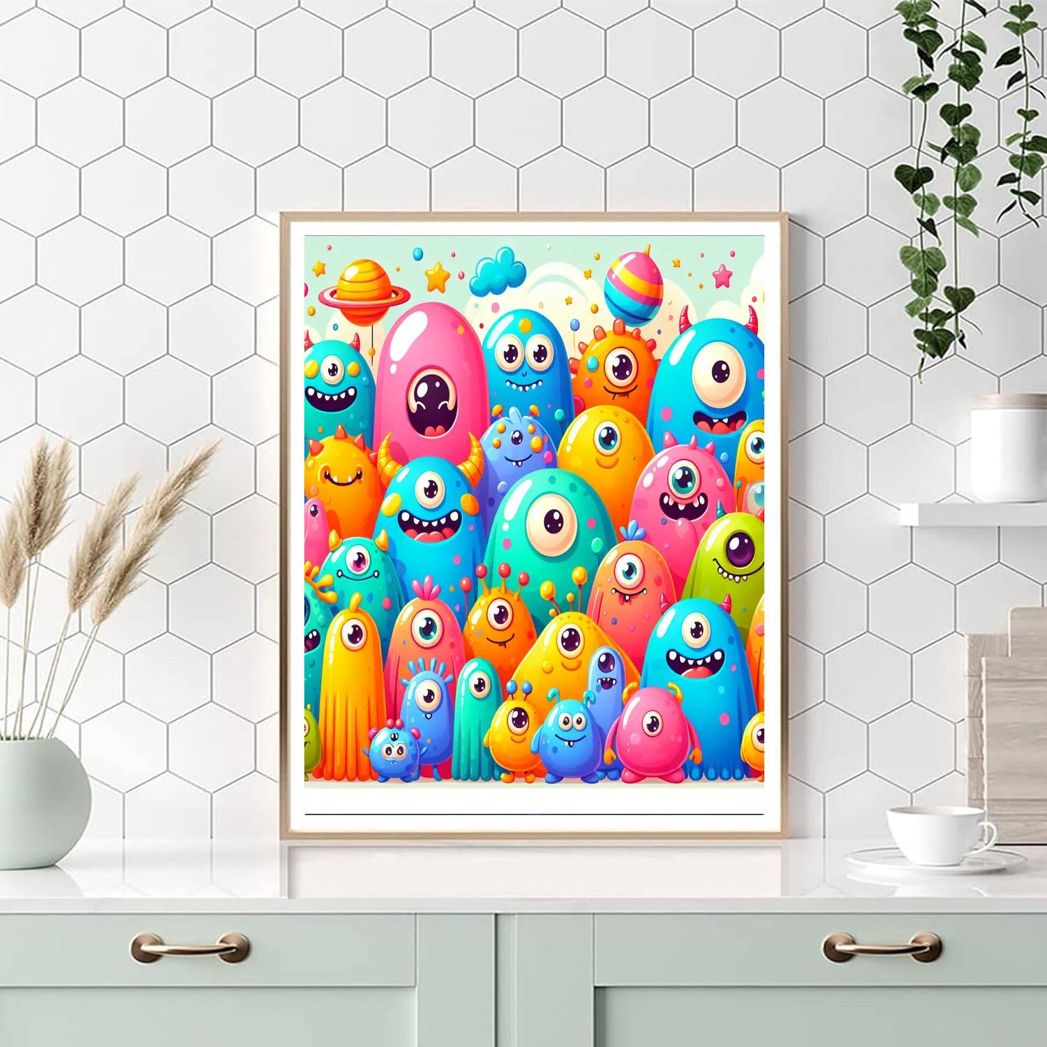 Monster Friends Number Painting