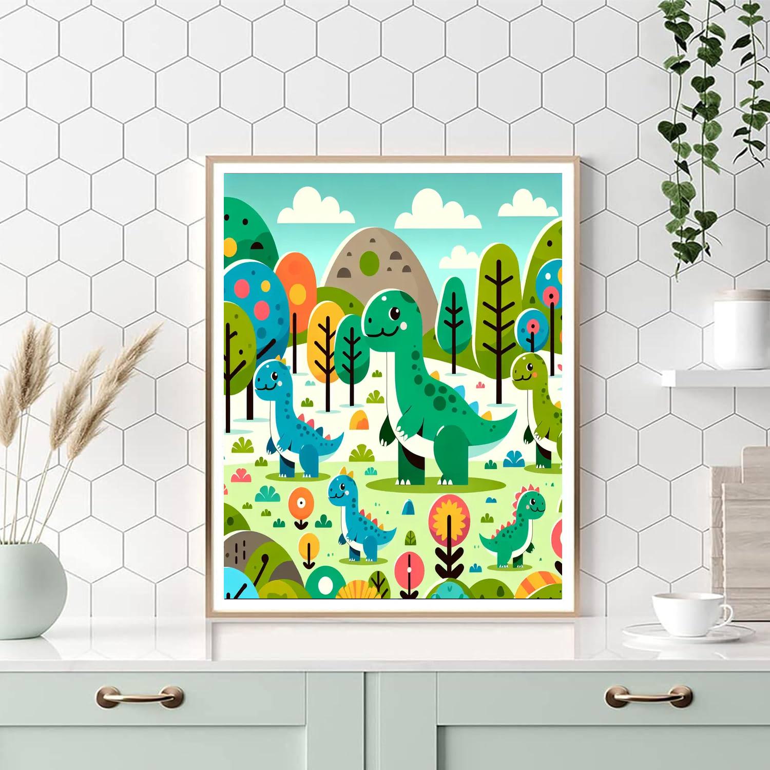Fun Dino Family Numbered Painting Kits