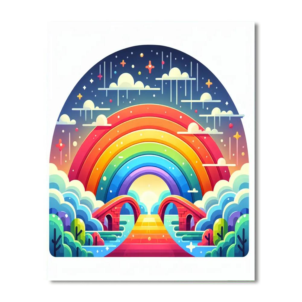 Rainbow Bridge To Dreams DIY Paint By Numbers