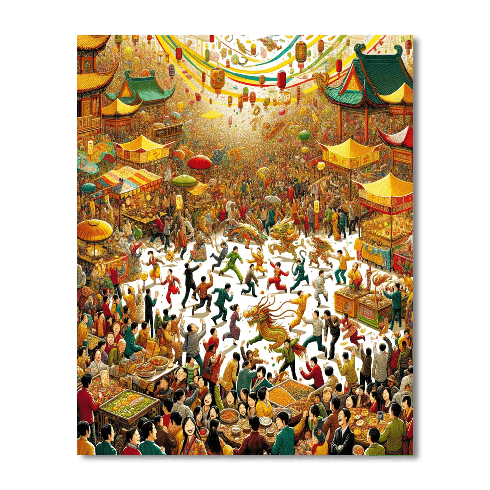 Joyful Spring Festival Painting By Numbers Kit