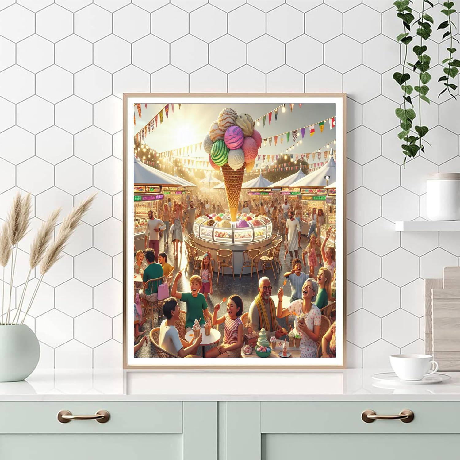 The Ice Cream Festival - Italy Paint By Numbers Kits