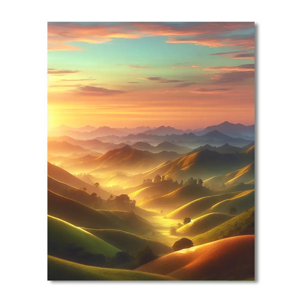 Countryside Sunrise DIY Paint By Numbers