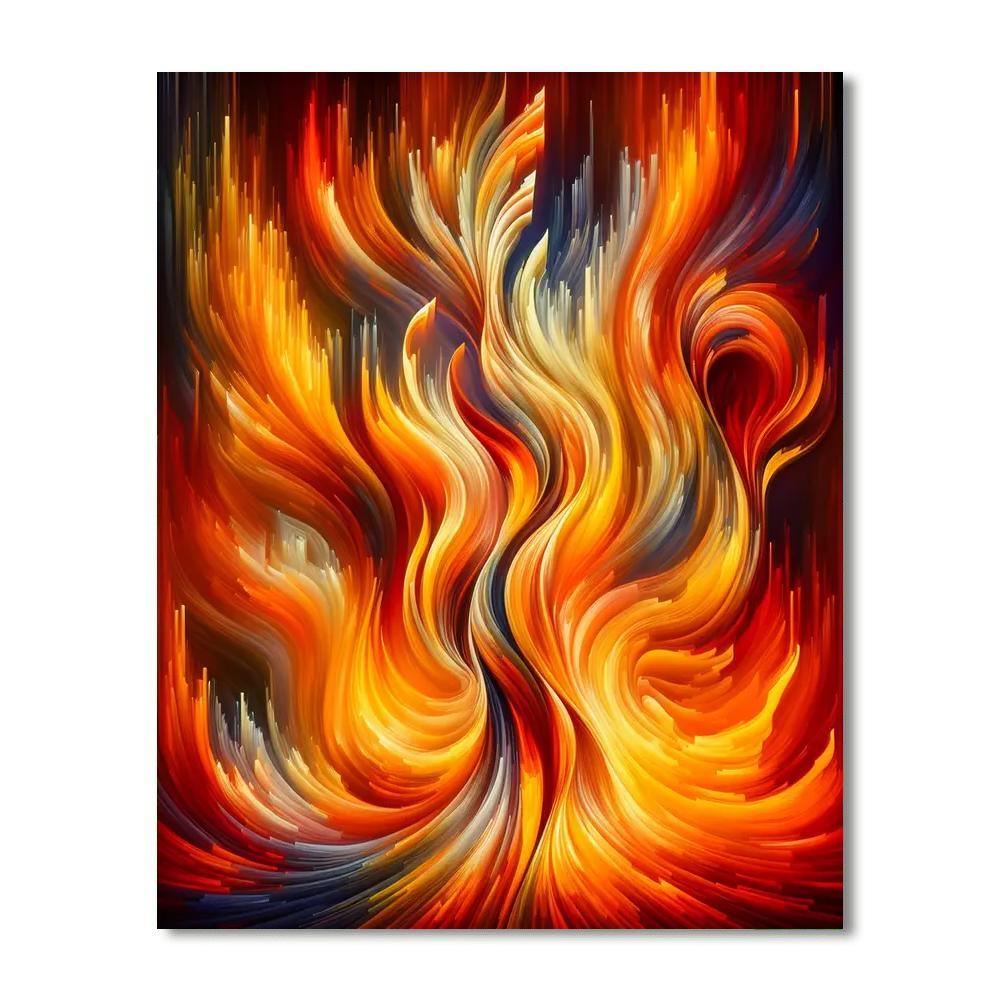 Dancing Flames Fantasy Painting Number Kit