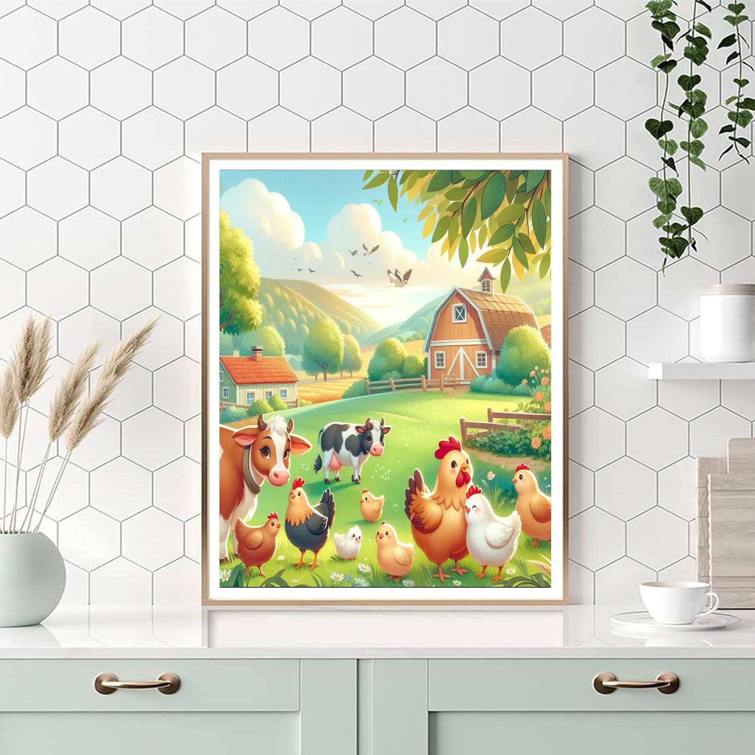 Charming Farmhouse Friends Painting By Numbers Kit