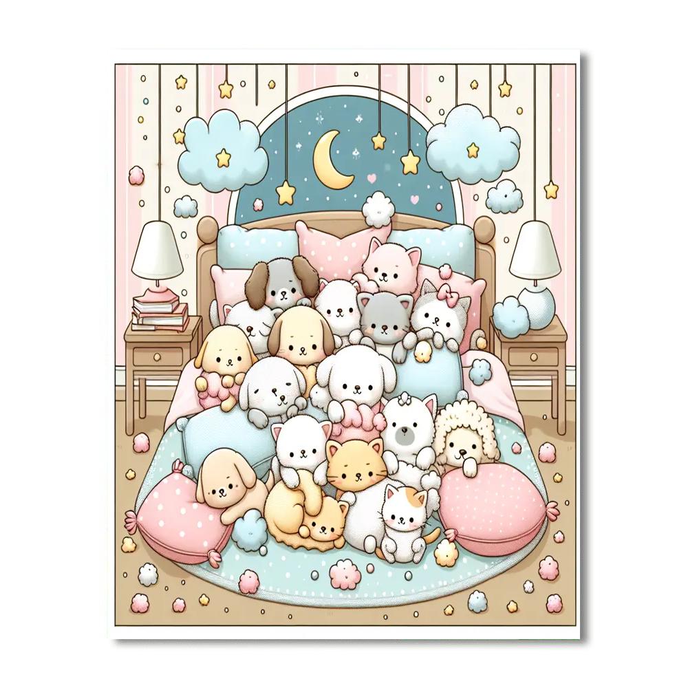 Dreamy Animal Friends Numbered Painting Kits