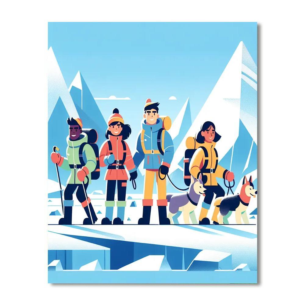Frozen Glacier Expedition Painting By Numbers Kit