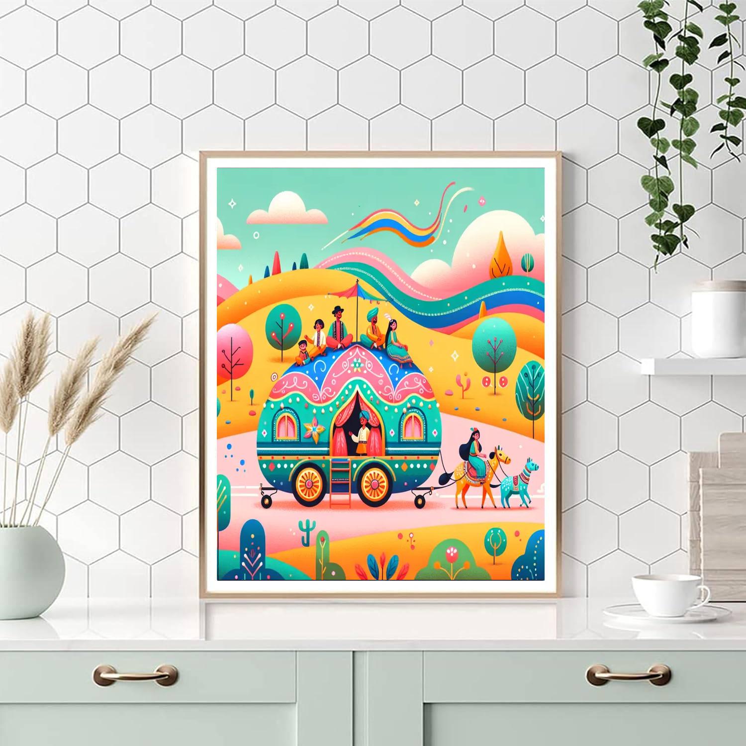 Charming Caravan Journey Painting By Numbers Kit