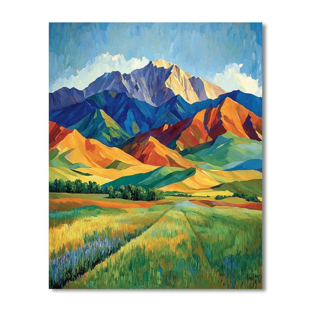 Paul Cézanne Inspired Abstract Mountain Dreams  Paint By Numbers Kits