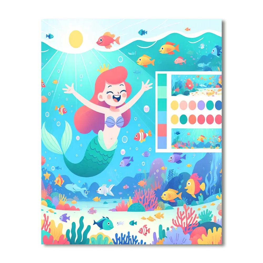 Merry Mermaid World Paint By Numbers Kits