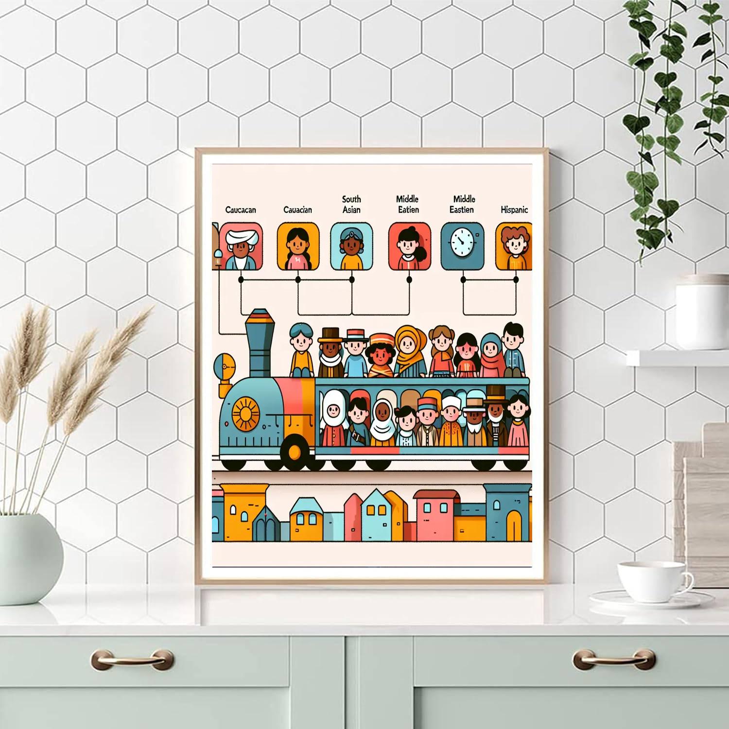 Time-traveling Train Paint By Color