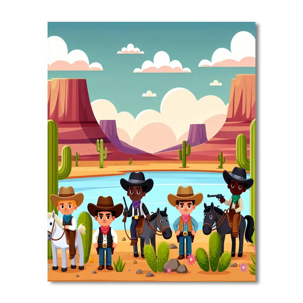 Pioneer's Western Adventure Painting Number Kit