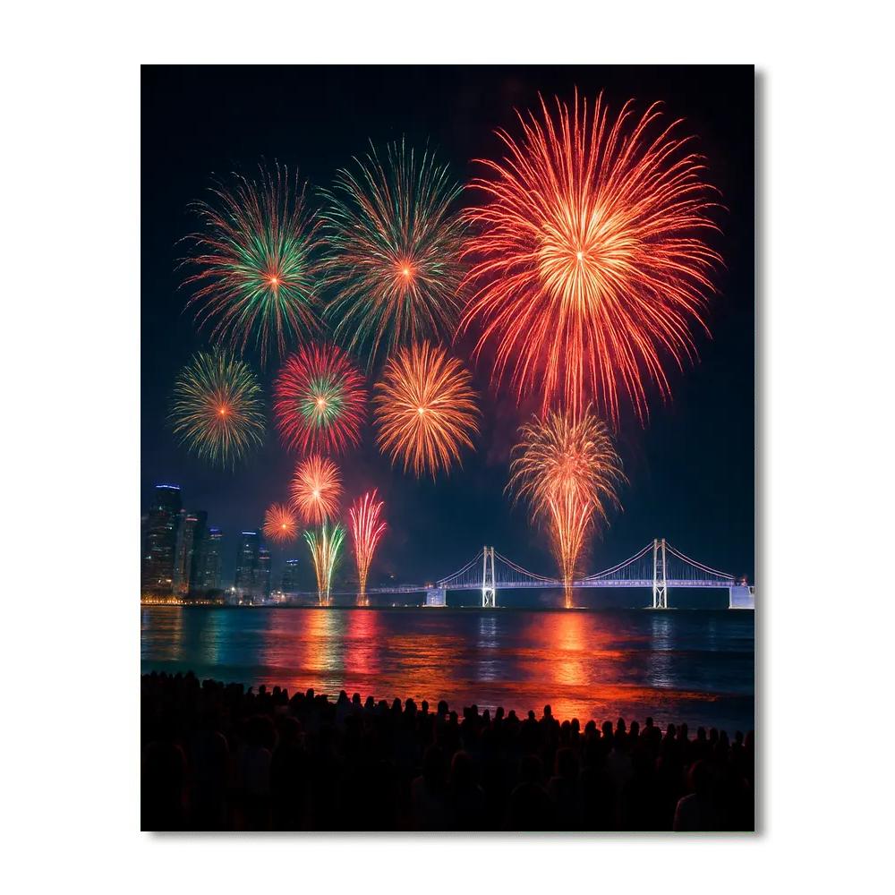 International Fireworks Festival - South Korea Numbered Painting Kits