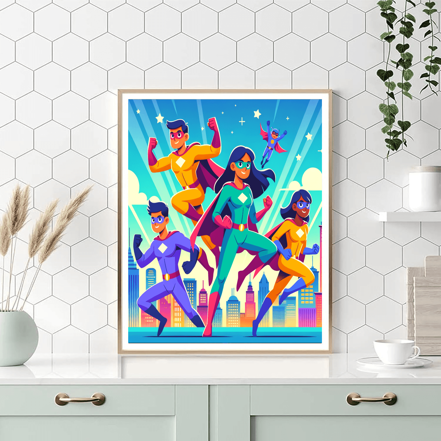 Dynamic Superhero Adventures Painting By Numbers Kit