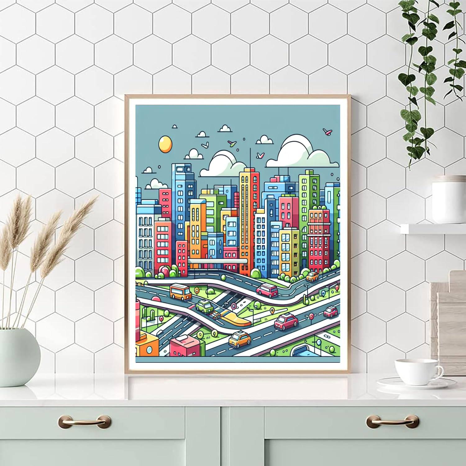 Miniature Metropolis Numbered Painting Kits