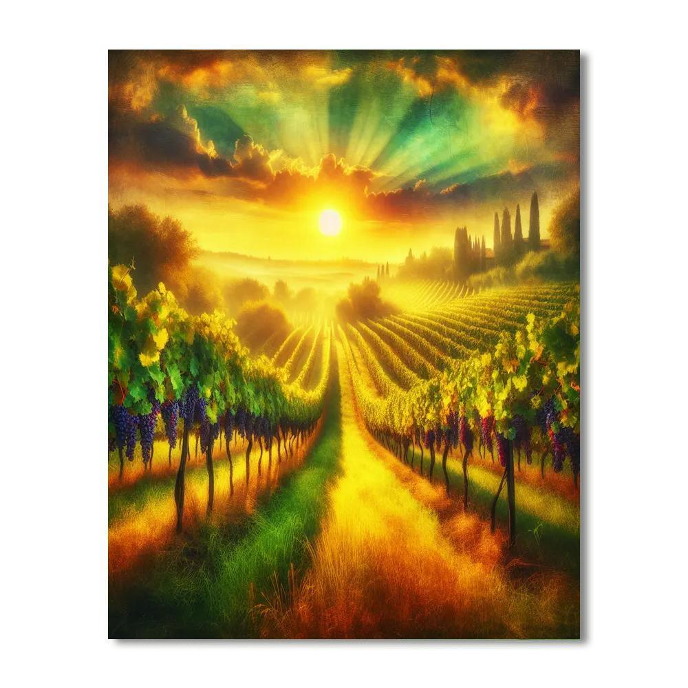 Rural Italian Vineyard Paint By Number