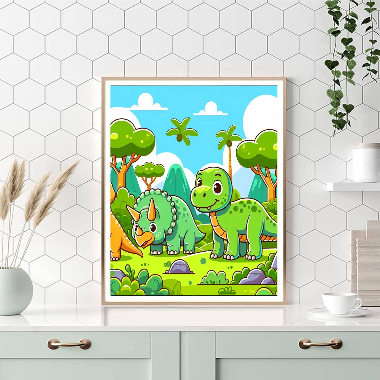 Dino Valley Exploration Paint By Color
