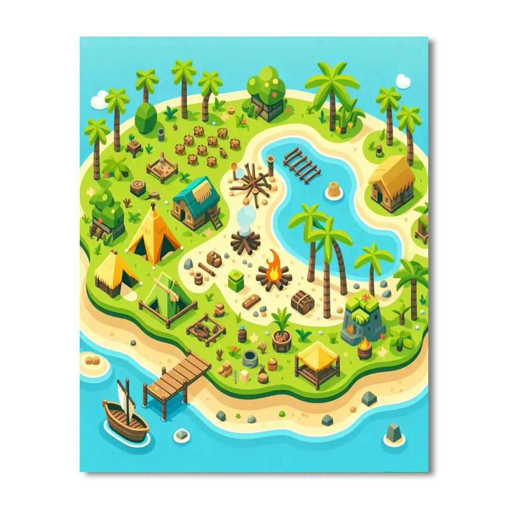 Island Survival Skills Paint By Number